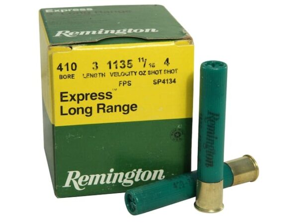 Remington Express Long Range Ammunition 410 Bore 3" 11/16 oz #4 Shot 500 round
