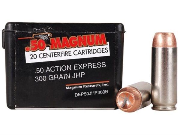 Magnum Research Ammunition 50 Action Express 300 Grain Jacketed Hollow Point 500 rounds