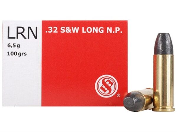 Sellier & Bellot Ammunition 32 S&W Long 100 Grain Lead Round Nose 500 rounds