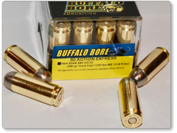 Buffalo Bore Ammunition 50 Action Express 380 Grain Hard Cast Lead Flat Nose 300 rounds
