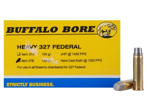 Buffalo Bore Ammunition Outdoorsman 327 Federal Magnum 130 Grain Hard Cast Lead Semi-Wadcutter 500 rounds