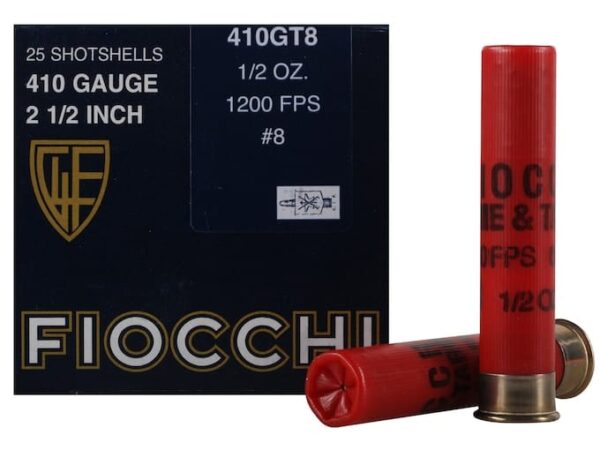 Fiocchi Game & Target Ammunition 410 Bore 2-1/2" 1/2 oz #8 Shot 500 round