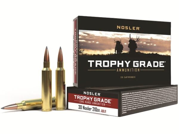 Nosler Trophy Grade Ammunition 30 Nosler 210 Grain AccuBond Long Range 200 round