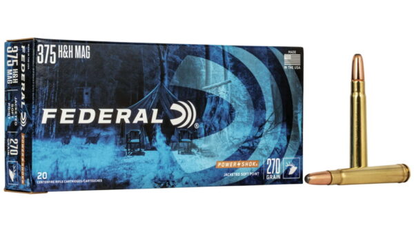 Federal Premium Power-Shok .375 H&H Magnum 270 grain Jacketed Soft Point  200 rounds