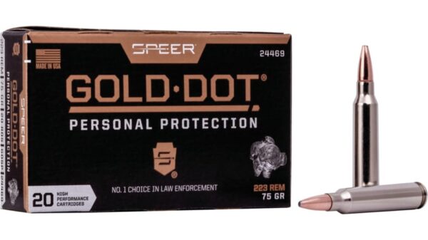 Speer Gold Dot .223 Remington 75 grain Soft Point Nickel Plated Brass 500 rounds