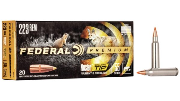 Federal Premium V-SHOK .223 Remington 55 grain Nosler Ballistic Tip Brass 500 round
