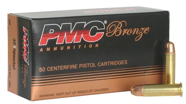 PMC 38G Bronze .38 Special 132 grain Full Metal Jacket (FMJ) Brass Casing Centerfire Pistol Ammunition 500 RDS - Image 2