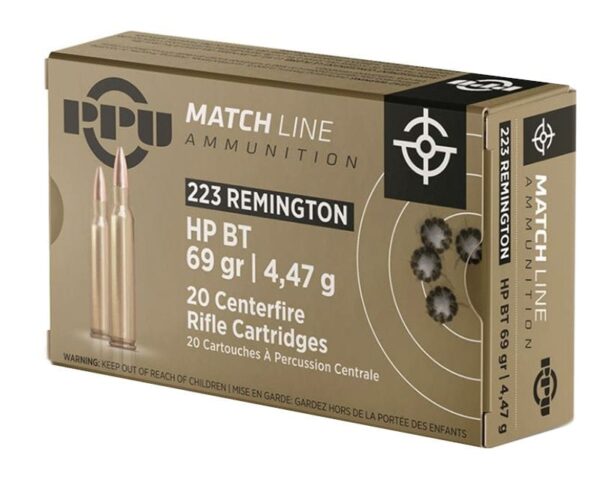 Prvi Partizan Match Ammunition 223 Remington 69 Grain Hollow Point Boat Tail 500 rounds